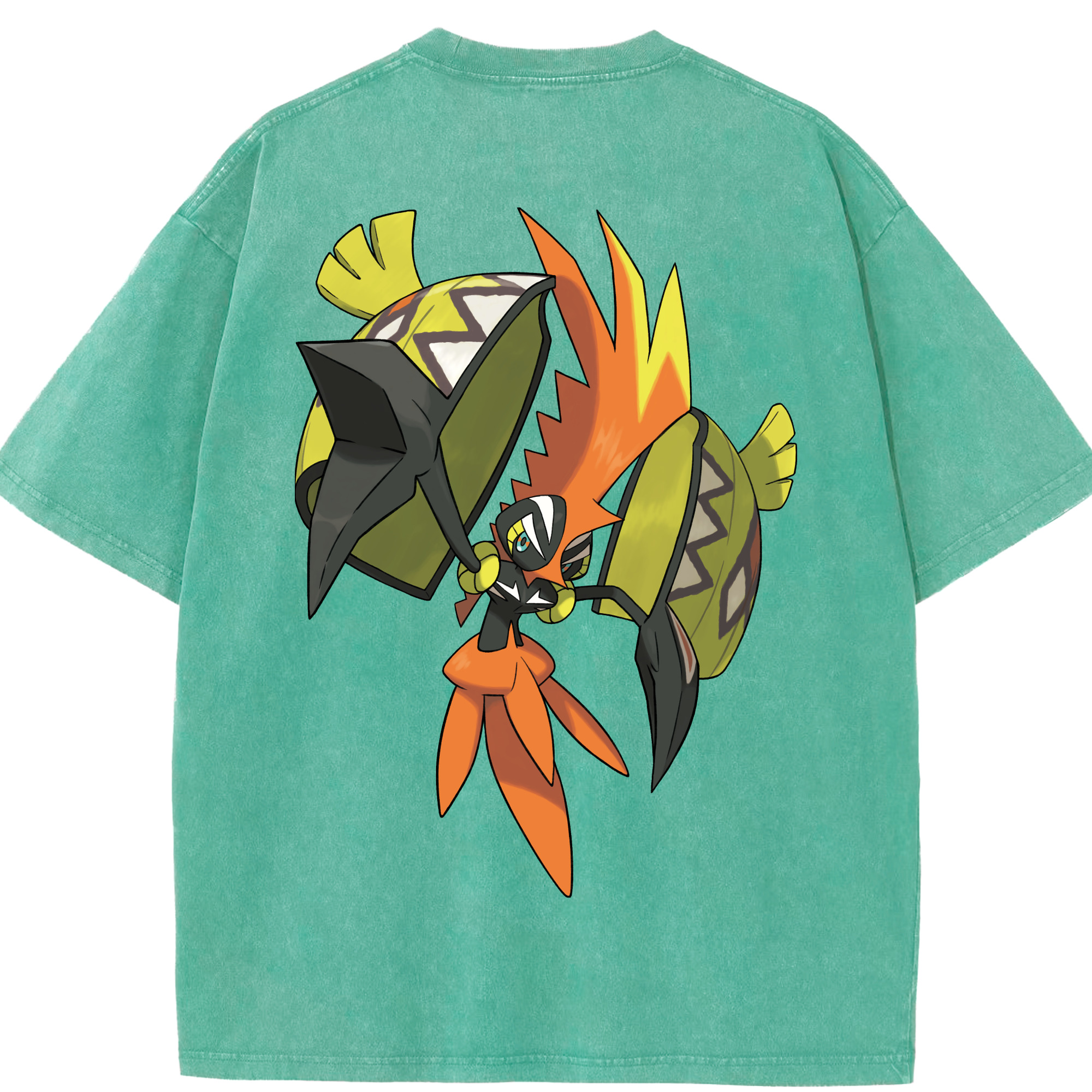 （画像用） ポケットモンスター Pokémon 綿100% ヴィンテージ風 半袖Tシャツ（背面プリント）